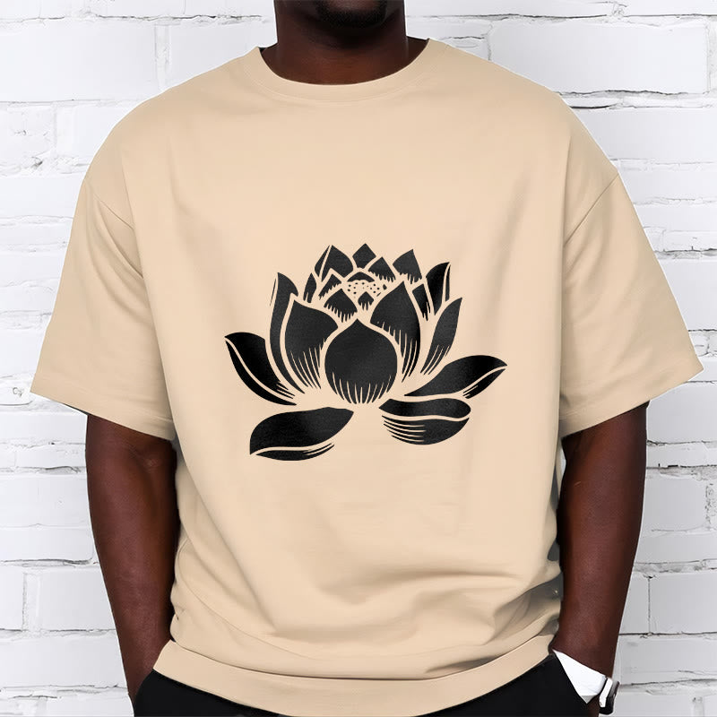 Maglietta con motivo a fiore di loto Buddha Stones - image 12
