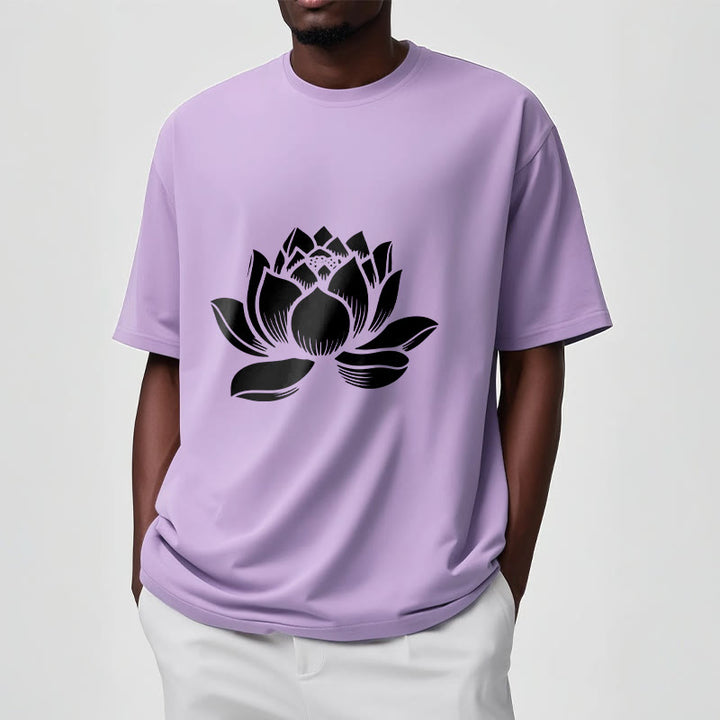 Maglietta con motivo a fiore di loto Buddha Stones - image 17
