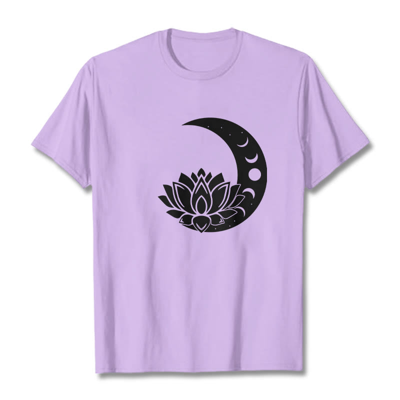 Maglietta Buddha Stones, mezzaluna, fiore di loto, sole - Prugna - 2XL - image 16