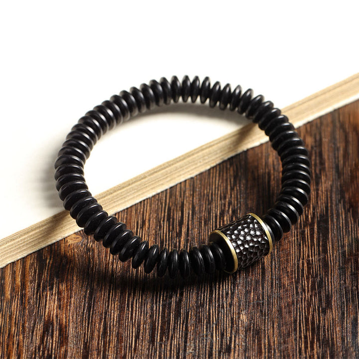 Braccialetto positivo Buddha Stones, guscio di cocco tibetano e nuvole di buon auspicio