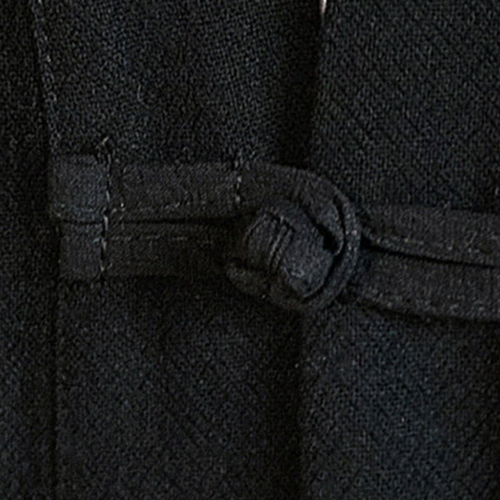 Kimono da uomo in cotone e lino, con bottoni a rana cinesi, tinta unita, Buddha Stones - image 18
