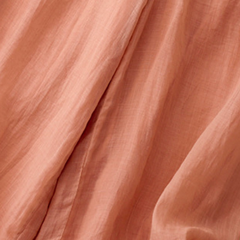 Pantaloni larghi da donna in cotone e lino con tasche, con elastico in vita e ricamo geometrico Buddha Stones - image 5