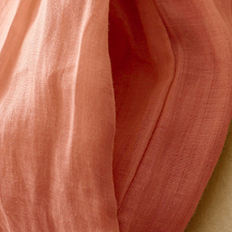 Pantaloni larghi da donna in cotone e lino con tasche, con elastico in vita e ricamo geometrico Buddha Stones - image 3