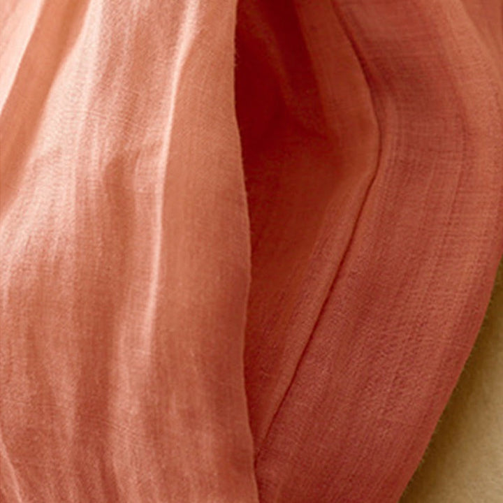 Pantaloni larghi da donna in cotone e lino con tasche, con elastico in vita e ricamo geometrico Buddha Stones - image 3