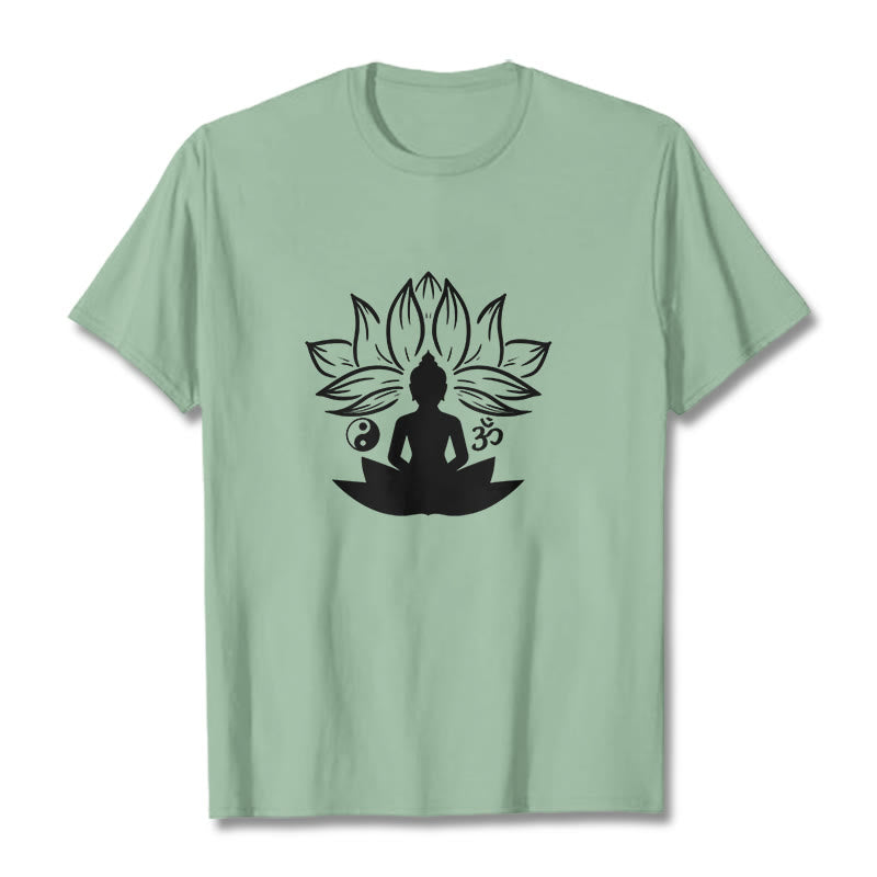 Buddha Stones con statua di Buddha seduta con loto e meditazione, pietre di Buddha Om Yin Yang - Verde pallido - 2XL - image 14