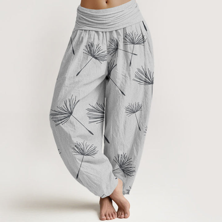 Pantaloni harem da donna con elastico in vita, modello Buddha Stones Casual Cdrifting Dandelion Seeds - Gainsboro - US22, UK/AU26, EU54 (6XL) - image 5