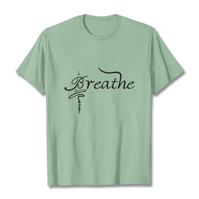 Maglietta Buddha Stones Breathe Word Tee - Verde pallido - 2XL - image 14