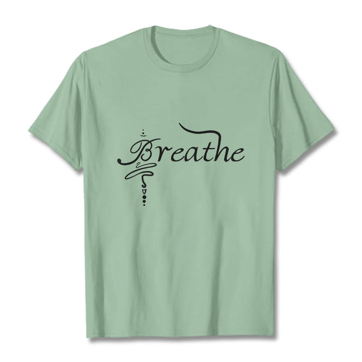 Maglietta Buddha Stones Breathe Word Tee - Verde pallido - 2XL - image 14