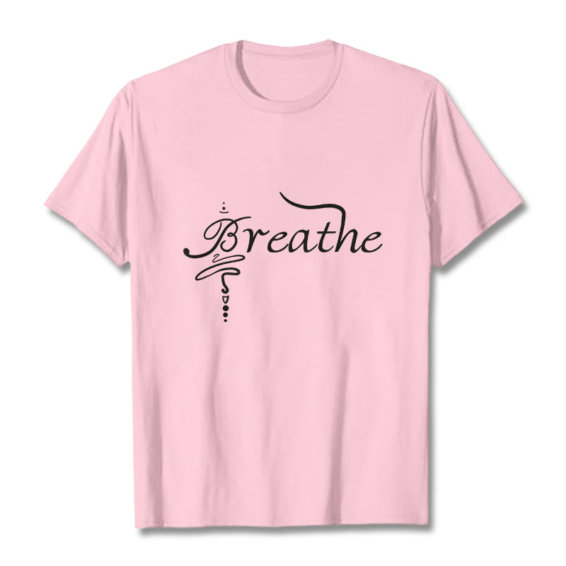 Maglietta Buddha Stones Breathe Word Tee - Rosa chiaro - 2XL - image 13