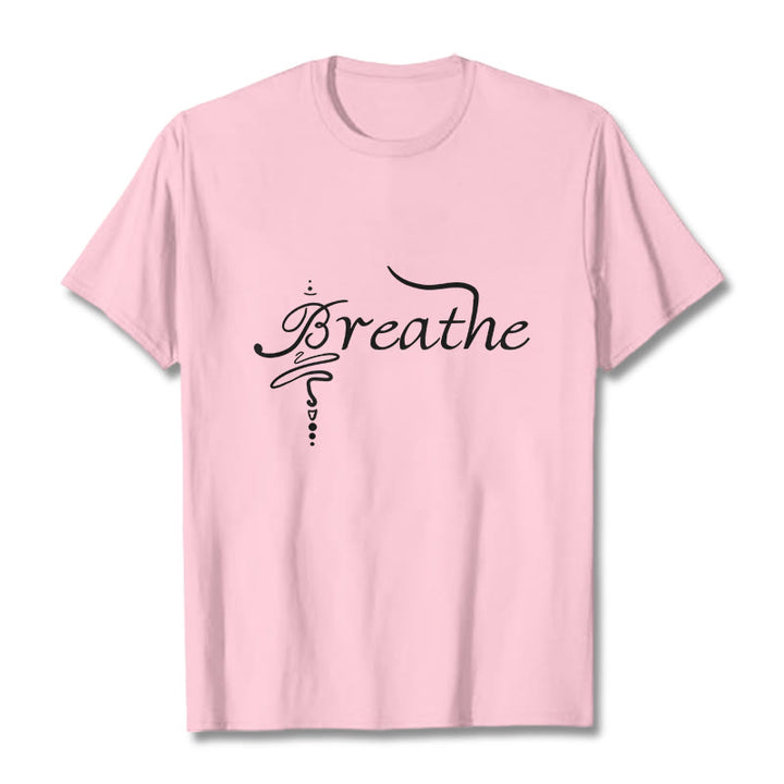 Maglietta Buddha Stones Breathe Word Tee - Rosa chiaro - 2XL - image 13