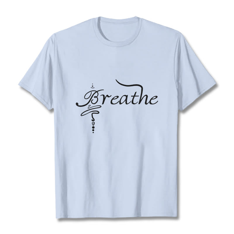 Maglietta Buddha Stones Breathe Word Tee - Ciano chiaro - 2XL - image 18