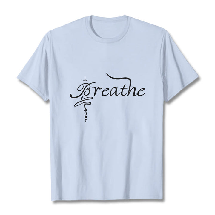 Maglietta Buddha Stones Breathe Word Tee - Ciano chiaro - 2XL - image 18