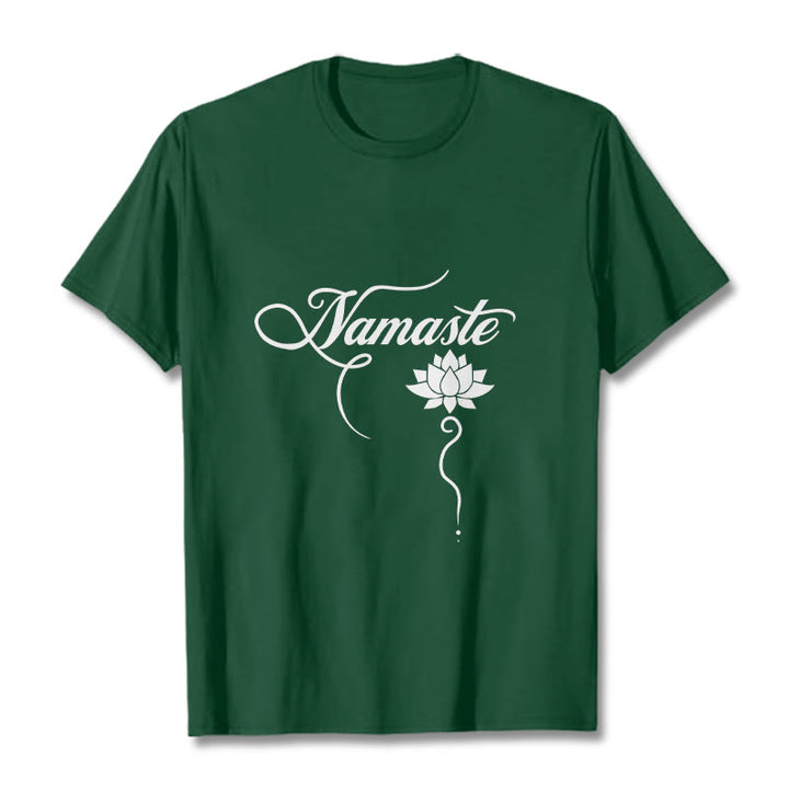 Maglietta Buddha Stones HELLO Hindi Lotus - Verde foresta - 2XL - image 1