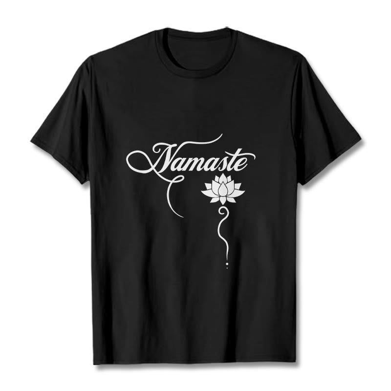Maglietta Buddha Stones HELLO Hindi Lotus - Nero - 2XL - image 3