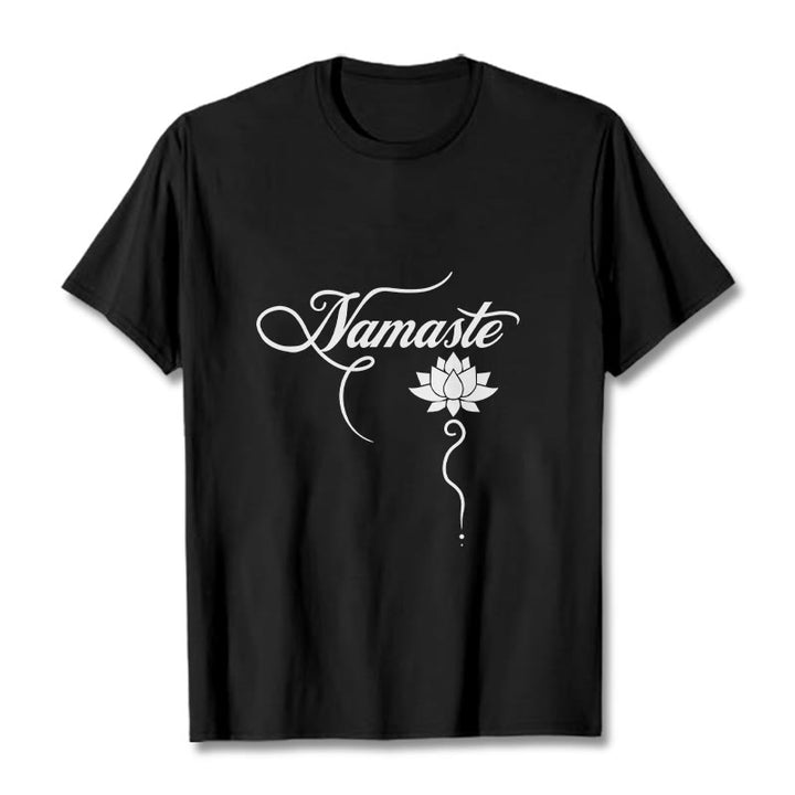 Maglietta Buddha Stones HELLO Hindi Lotus - Nero - 2XL - image 3