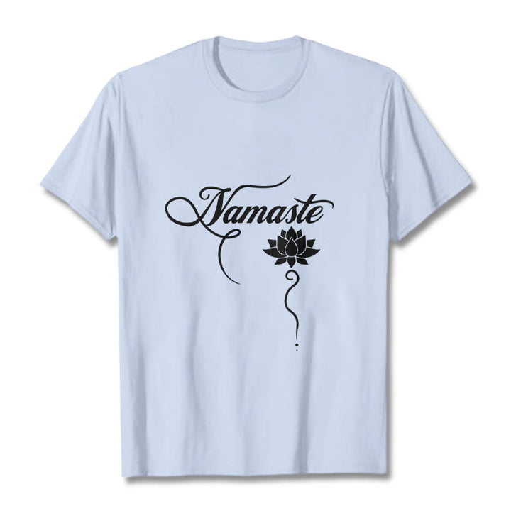 Maglietta Buddha Stones HELLO Hindi Lotus - Ciano chiaro - 2XL - image 18