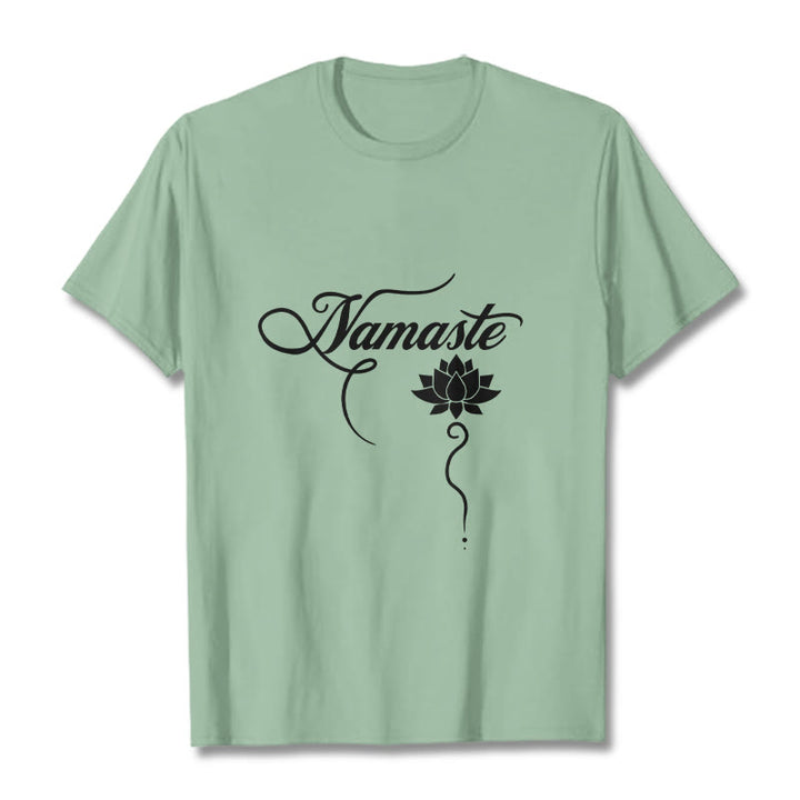 Maglietta Buddha Stones HELLO Hindi Lotus - Verde pallido - 2XL - image 14