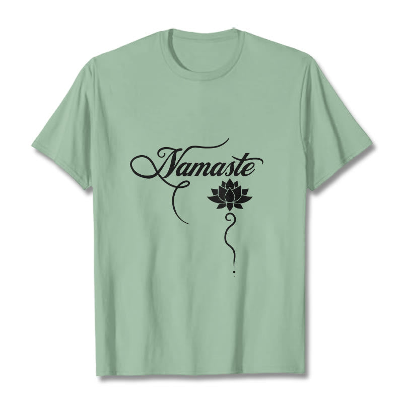 Maglietta Buddha Stones HELLO Hindi Lotus - Verde pallido - 2XL - image 15