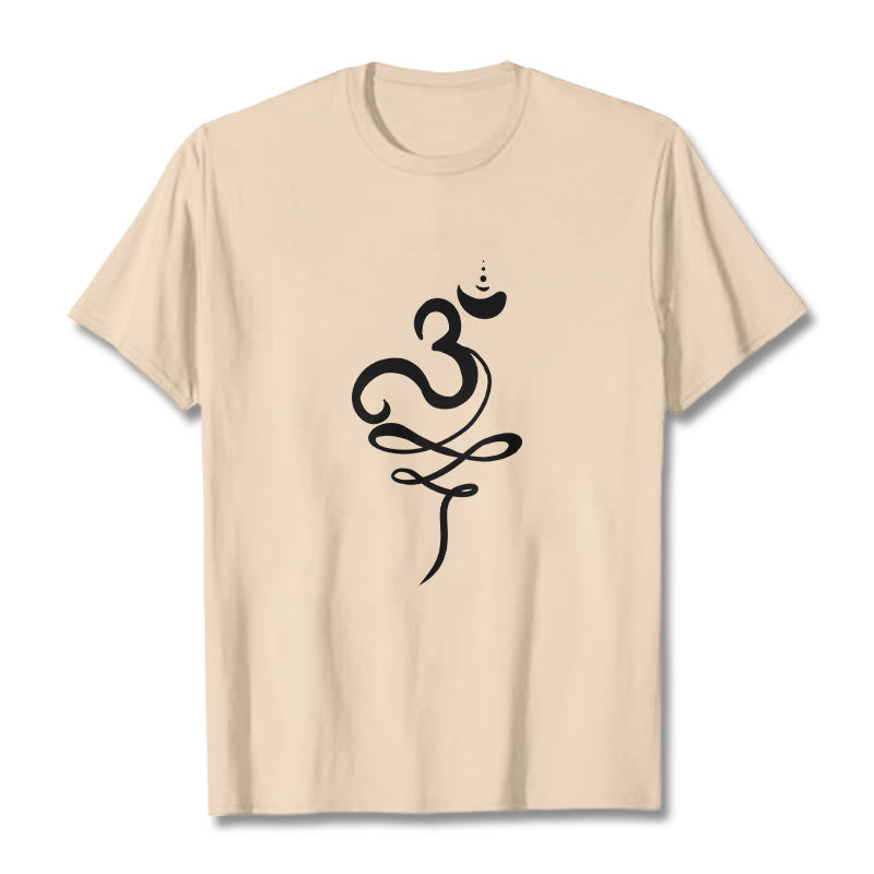T-shirt con maglietta in sanscrito OM Buddha Stones - Biscotto - 2XL - image 9