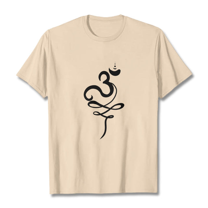 T-shirt con maglietta in sanscrito OM Buddha Stones - Biscotto - 2XL - image 9