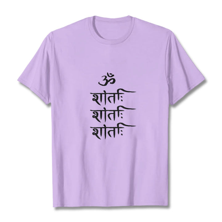 T-shirt con motivo sanscrito Buddha Stones OM MANTRA - Prugna - 2XL - image 16