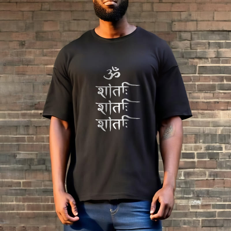 T-shirt con motivo sanscrito Buddha Stones OM MANTRA - image 6