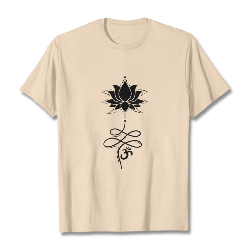 T-shirt con maglietta in sanscrito Buddha Stones Lotus OM - Biscotto - 2XL - image 8