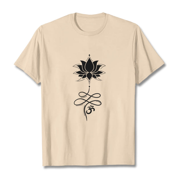 T-shirt con maglietta in sanscrito Buddha Stones Lotus OM - Biscotto - 2XL - image 9