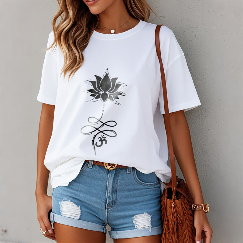T-shirt con maglietta in sanscrito Buddha Stones Lotus OM - image 8
