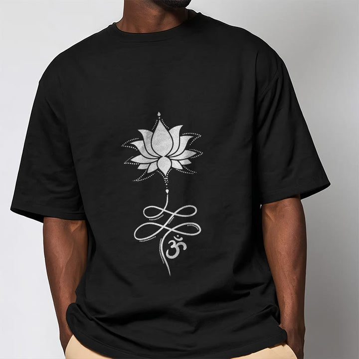 T-shirt con maglietta in sanscrito Buddha Stones Lotus OM - image 2