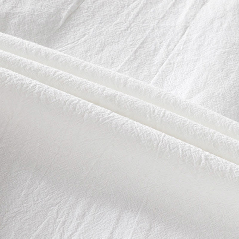 Camicia da uomo in cotone e lino, monopetto, casual, vintage, con maniche a tre quarti, con taschino, Buddha Stones - image 10