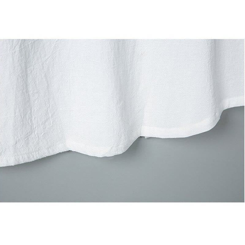 Camicia da uomo in cotone e lino a maniche corte, monopetto, tinta unita, con stampa Buddha Stones Daily e tasche - image 6