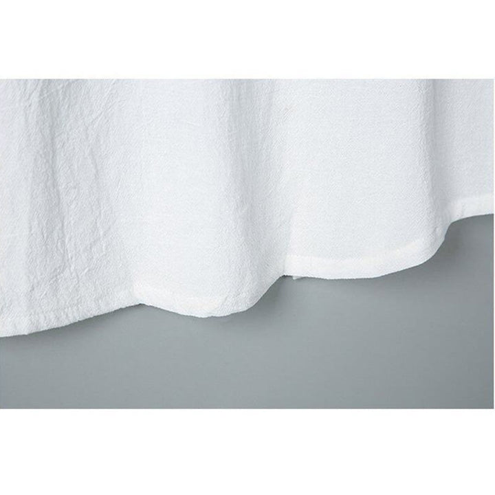 Camicia da uomo in cotone e lino a maniche corte, monopetto, tinta unita, con stampa Buddha Stones Daily e tasche - image 6