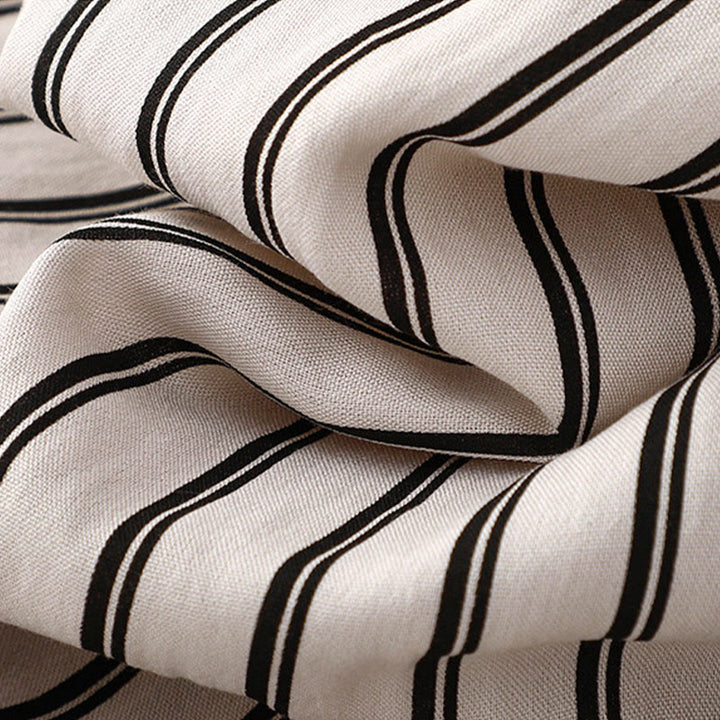 Pantaloni larghi da donna con tasche e lacci a righe in acrilico casual Buddha Stones - image 12