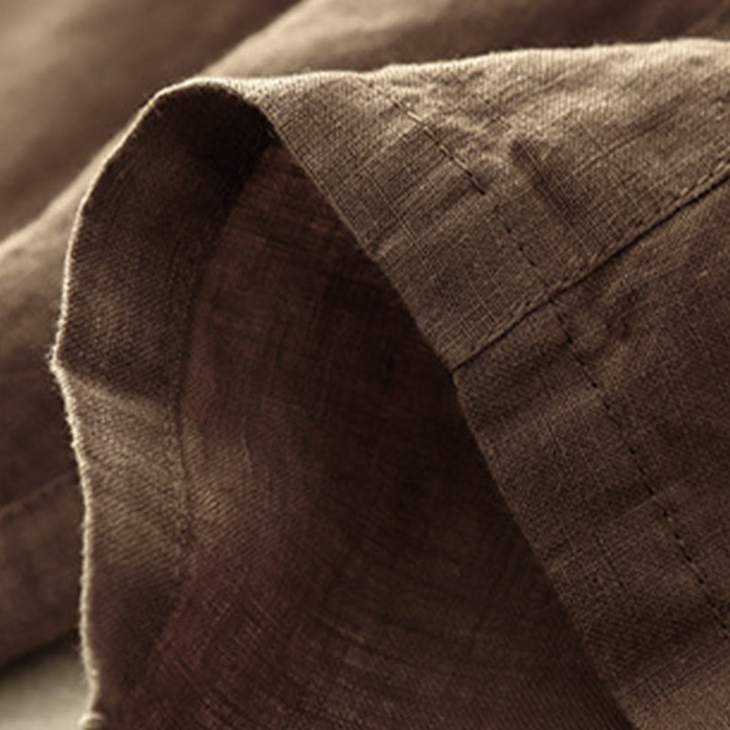 Pantaloni harem da donna in cotone e lino con lacci, con tasche , Buddha Stones, estivi, casual, tinta unita, lunghezza 7-8 - image 6