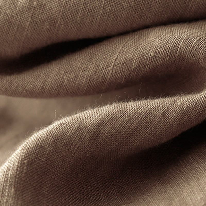 Pantaloni harem da donna in cotone e lino con lacci, con tasche , Buddha Stones, estivi, casual, tinta unita, lunghezza 7-8 - image 9