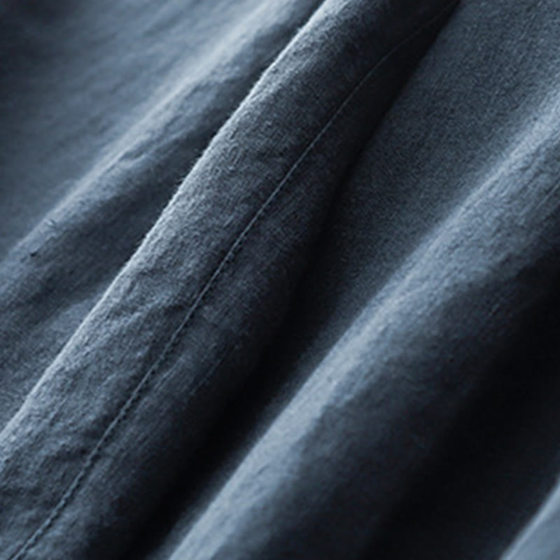 Pantaloni harem da donna in cotone e lino con lacci, con tasche , Buddha Stones, estivi, casual, tinta unita, lunghezza 7-8 - image 17