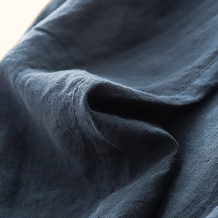 Pantaloni harem da donna in cotone e lino con lacci, con tasche , Buddha Stones, estivi, casual, tinta unita, lunghezza 7-8 - image 16