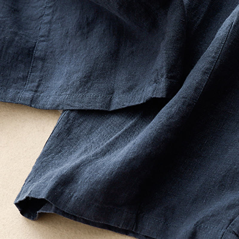 Pantaloni harem da donna in cotone e lino con lacci, con tasche , Buddha Stones, estivi, casual, tinta unita, lunghezza 7-8 - image 11