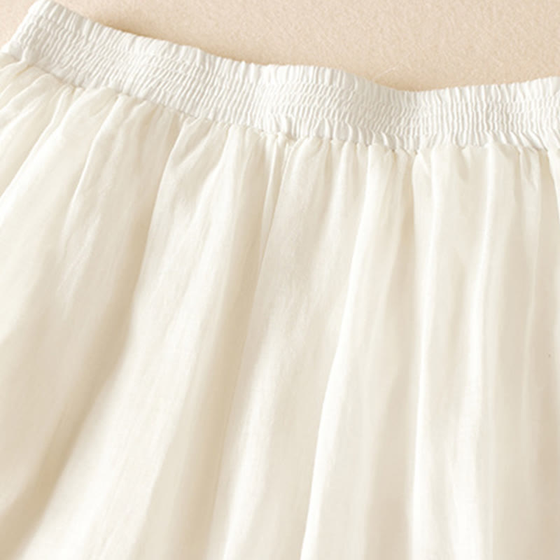 Pantaloni harem da donna in cotone e lino a doppio strato, con tasche, Buddha Stones, casual e semplici, estivi - image 18