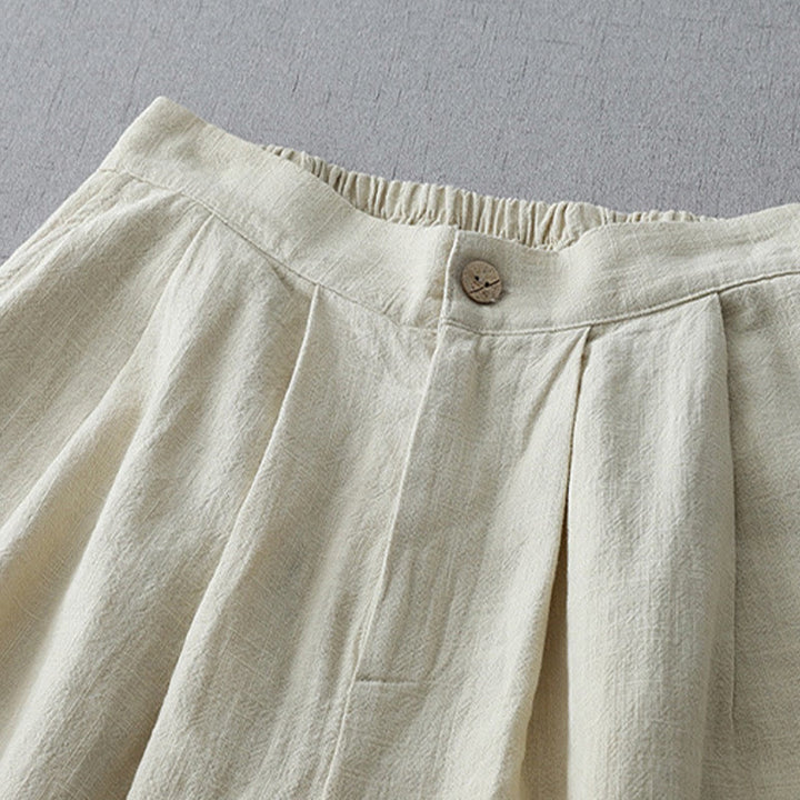 Pantaloni larghi da donna in poliestere con tasche, modello Buddha Stones, casual, semplici, larghi, lunghezza 7-8