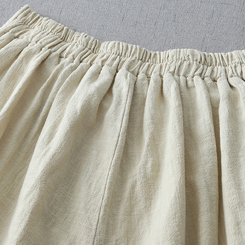 Pantaloni larghi da donna in poliestere con tasche, modello Buddha Stones, casual, semplici, larghi, lunghezza 7-8