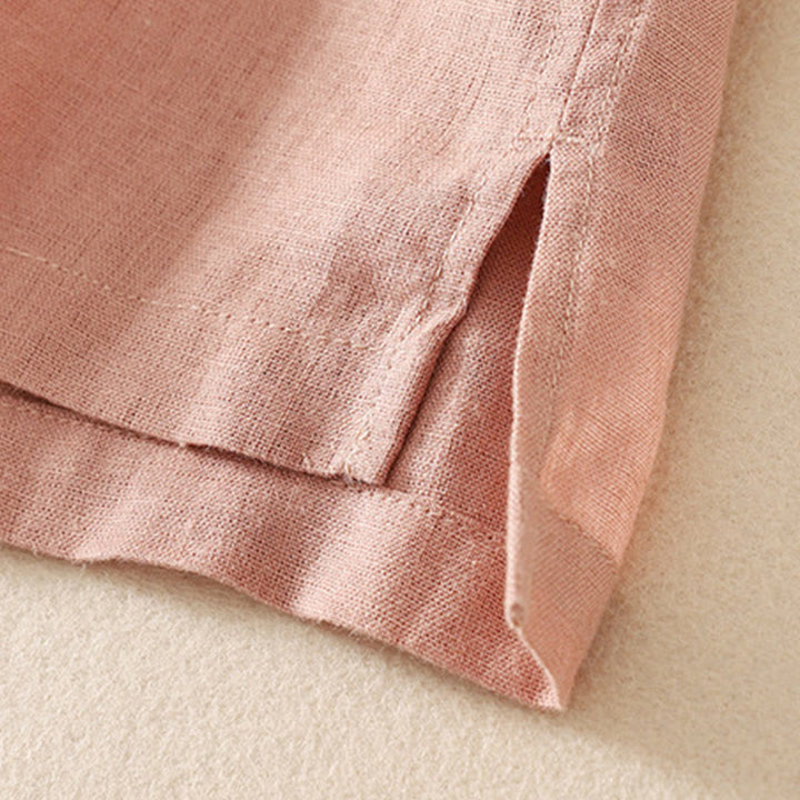 Maglietta da donna in cotone con scollo a V, manica corta, casual, estiva, tinta unita , Buddha Stones - image 8