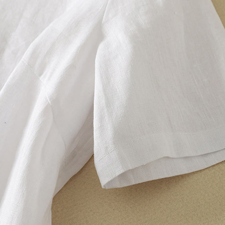 Maglietta da donna in cotone con scollo a V, manica corta, casual, estiva, tinta unita , Buddha Stones - image 16