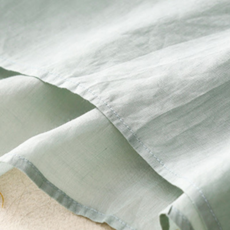 Maglietta acrilica da donna con scollo a V, manica corta, casual, estiva, con fiori ricamati, motivo Buddha Stones - image 14