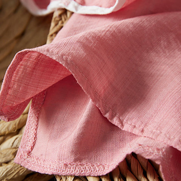 Buddha Stones casual da donna in cotone e lino con maniche a tre quarti, motivo a fiori ricamati, bottoni a rana, colletto inclinato - image 24