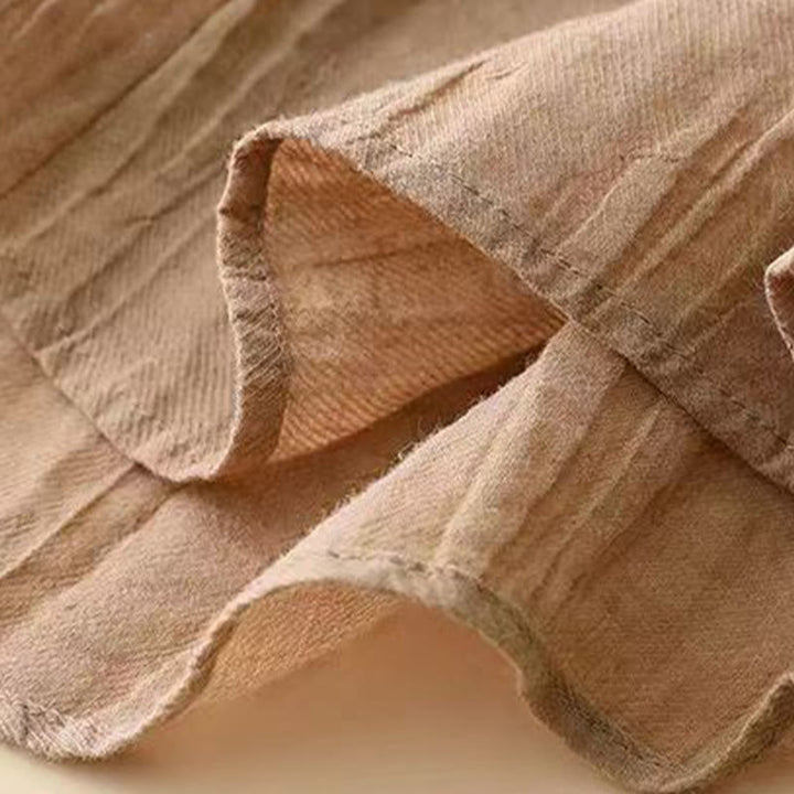 Abito midi casual in acrilico senza maniche con coulisse in vita, fatto a mano, stile Buddha Stones , con tasche - image 3