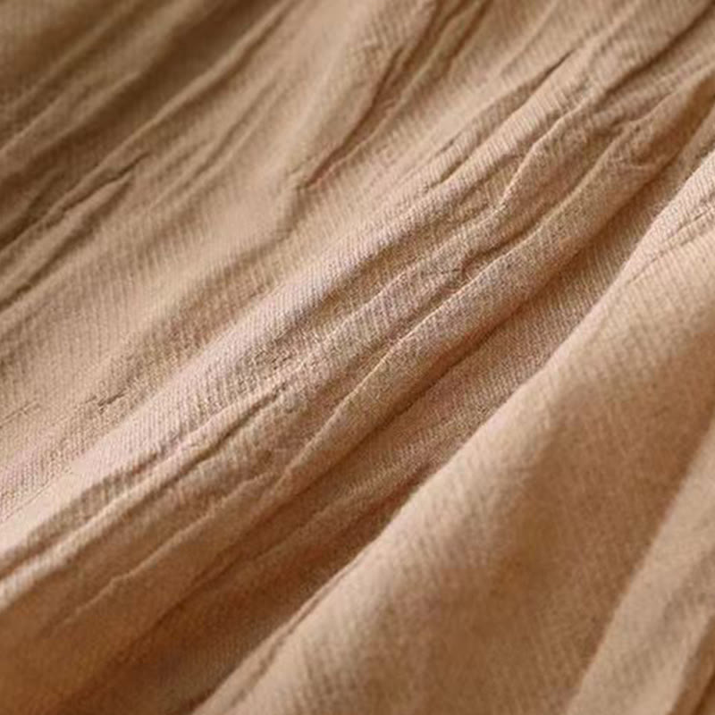 Abito midi casual in acrilico senza maniche con coulisse in vita, fatto a mano, stile Buddha Stones , con tasche - image 7