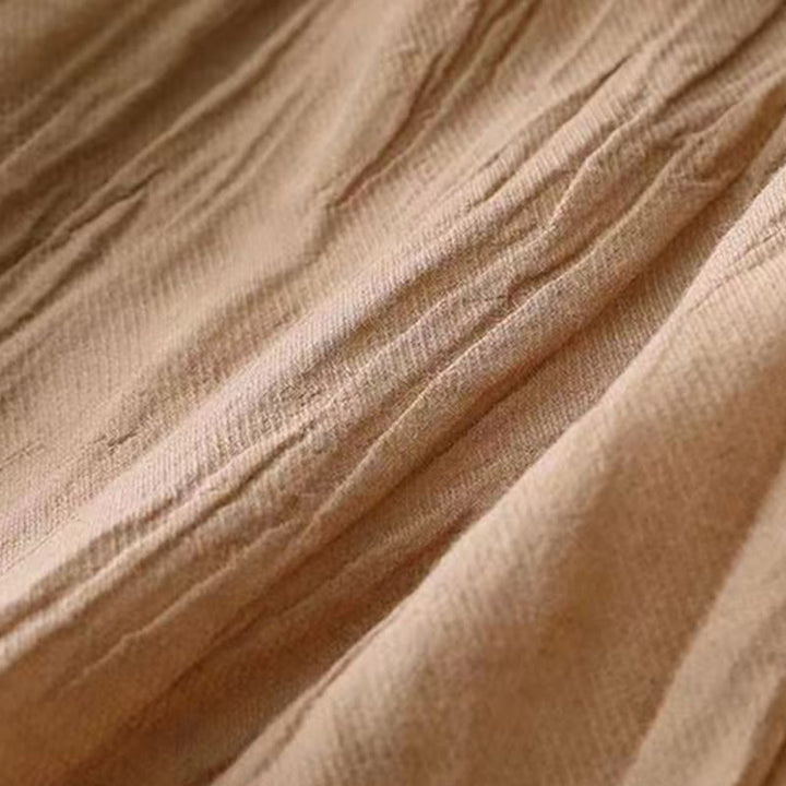 Abito midi casual in acrilico senza maniche con coulisse in vita, fatto a mano, stile Buddha Stones , con tasche - image 7