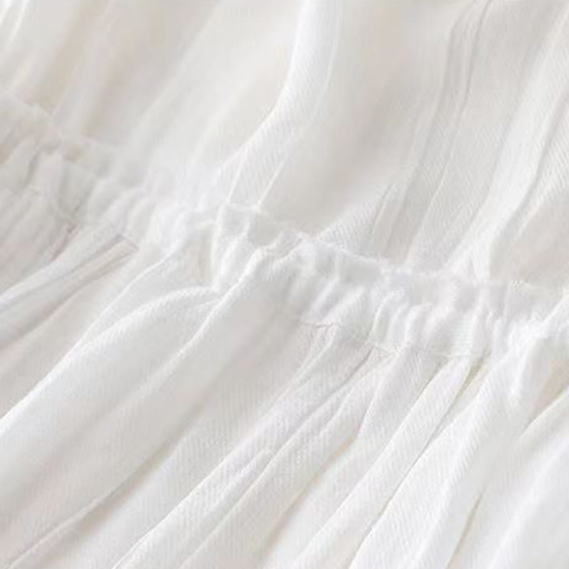 Abito midi casual in acrilico senza maniche con coulisse in vita, fatto a mano, stile Buddha Stones , con tasche - image 12